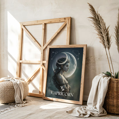 Capricorn Wispy Mystical Wall Art