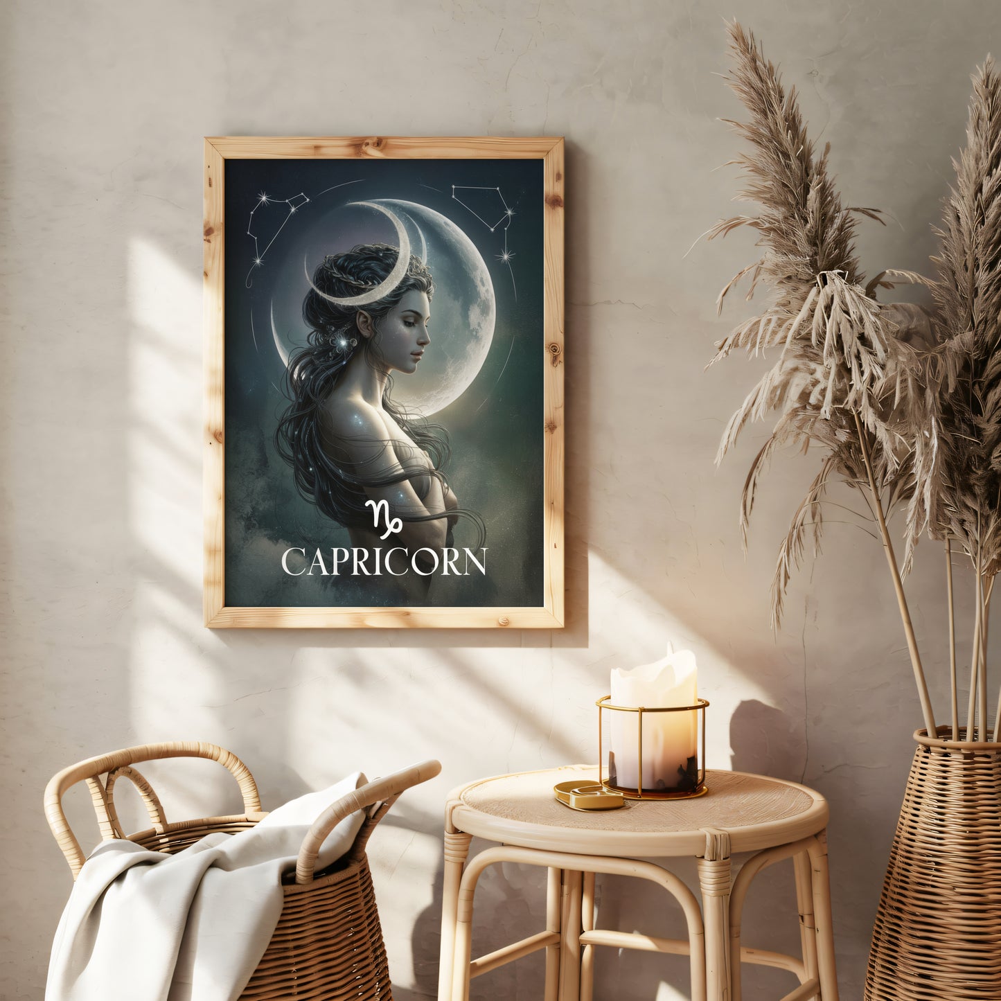 Capricorn Wispy Mystical Wall Art