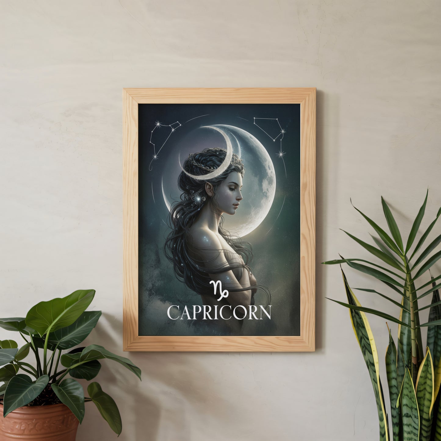 Capricorn Wispy Mystical Wall Art