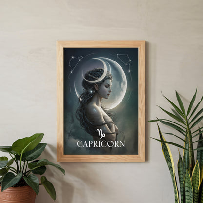 Capricorn Wispy Mystical Wall Art
