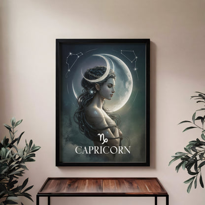 Capricorn Wispy Mystical Wall Art