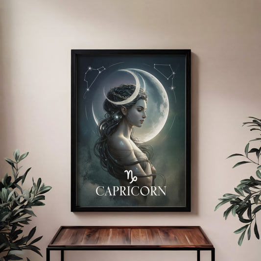 Capricorn Wispy Mystical Wall Art