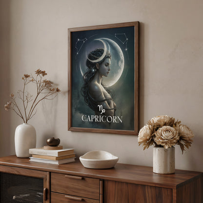 Capricorn Wispy Mystical Wall Art