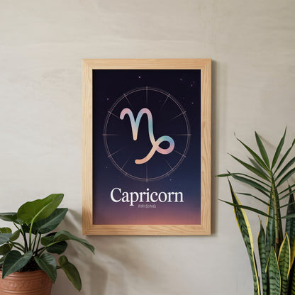 Capricorn Birth Wall Art