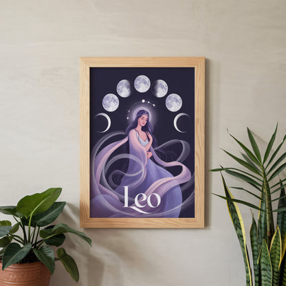 Leo Lunar Wall Art