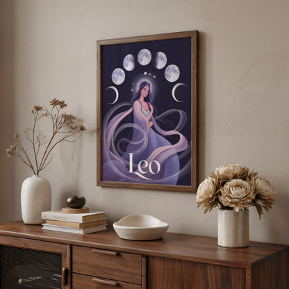 Leo Lunar Wall Art
