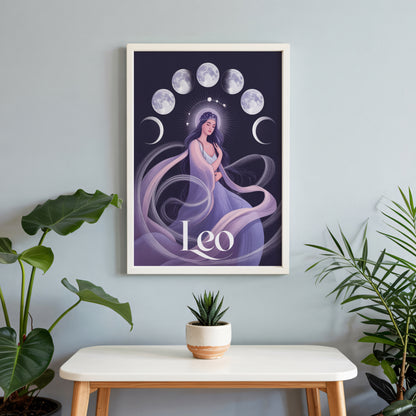 Leo Lunar Wall Art