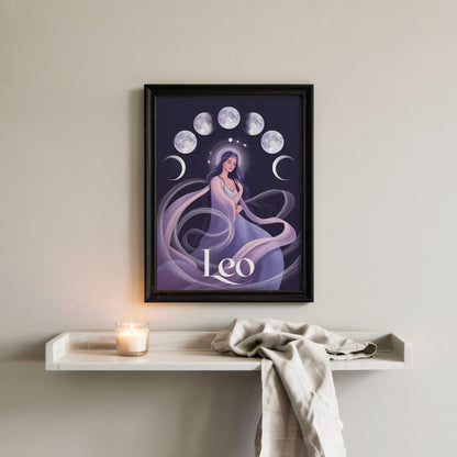 Leo Lunar Wall Art