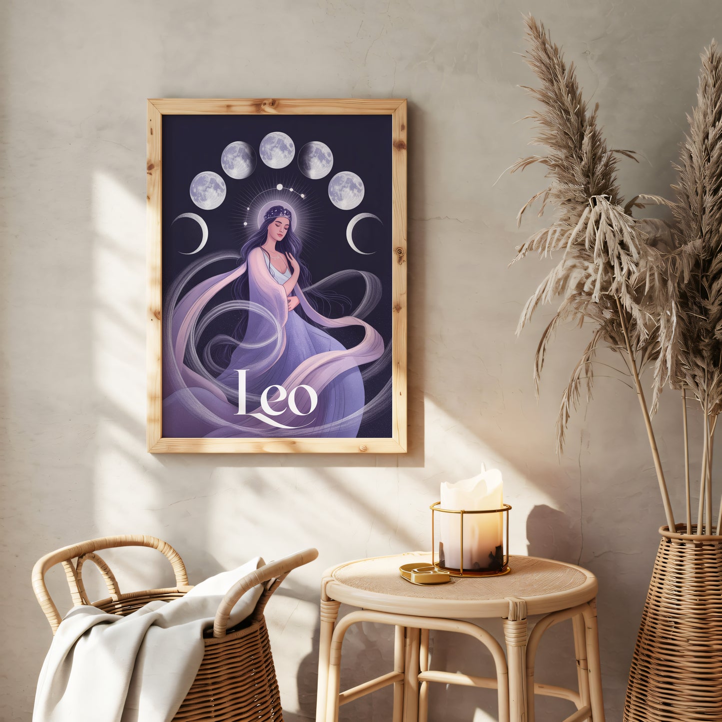 Leo Lunar Wall Art