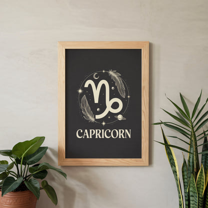 Capricorn Striking High Contrast Wall Art