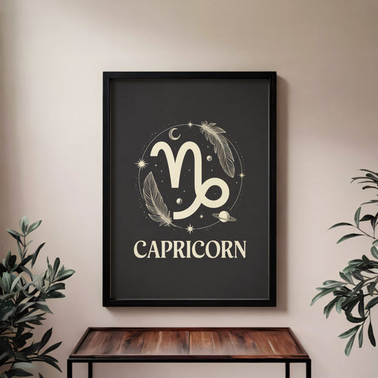 Capricorn Striking High Contrast Wall Art