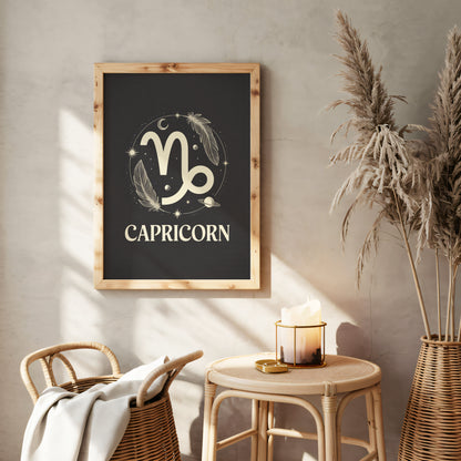 Capricorn Striking High Contrast Wall Art