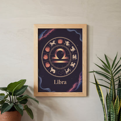 Libra Circular Wall Art
