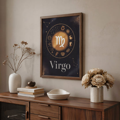 Virgo Circular Wall Art