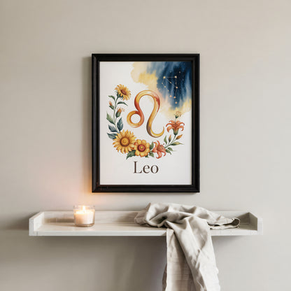 Leo Earth Wall Art