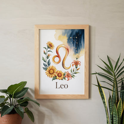 Leo Earth Wall Art