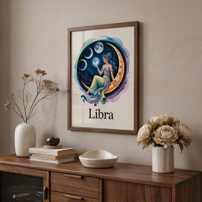 Libra Sure Moon Wall Art