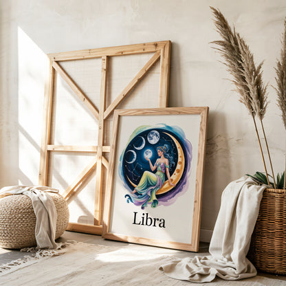 Libra Sure Moon Wall Art