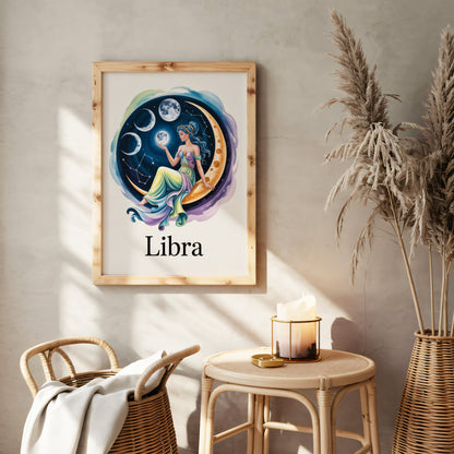 Libra Sure Moon Wall Art