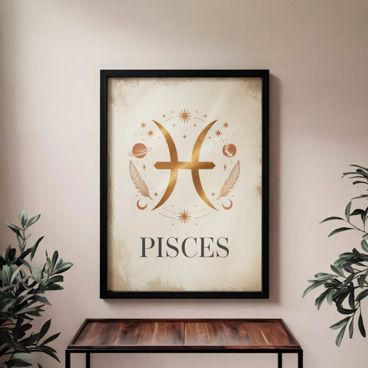 Pisces High Contrast Wall Art