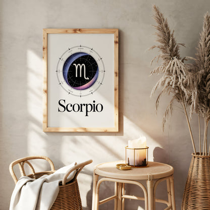 Scorpio Birth Clear Wall Art