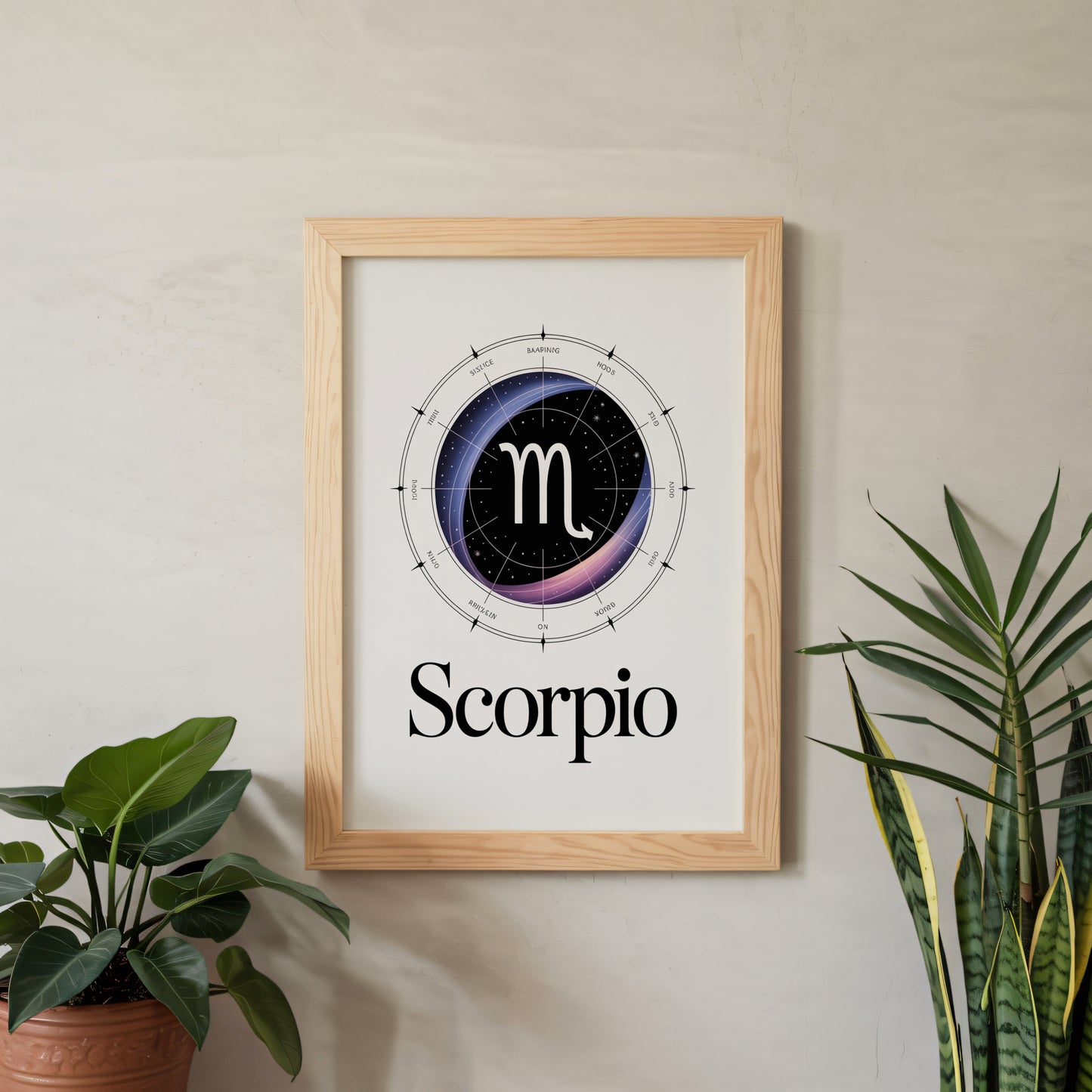 Scorpio Birth Clear Wall Art