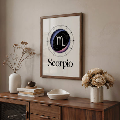 Scorpio Birth Clear Wall Art