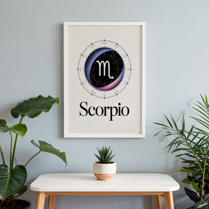 Scorpio Birth Clear Wall Art