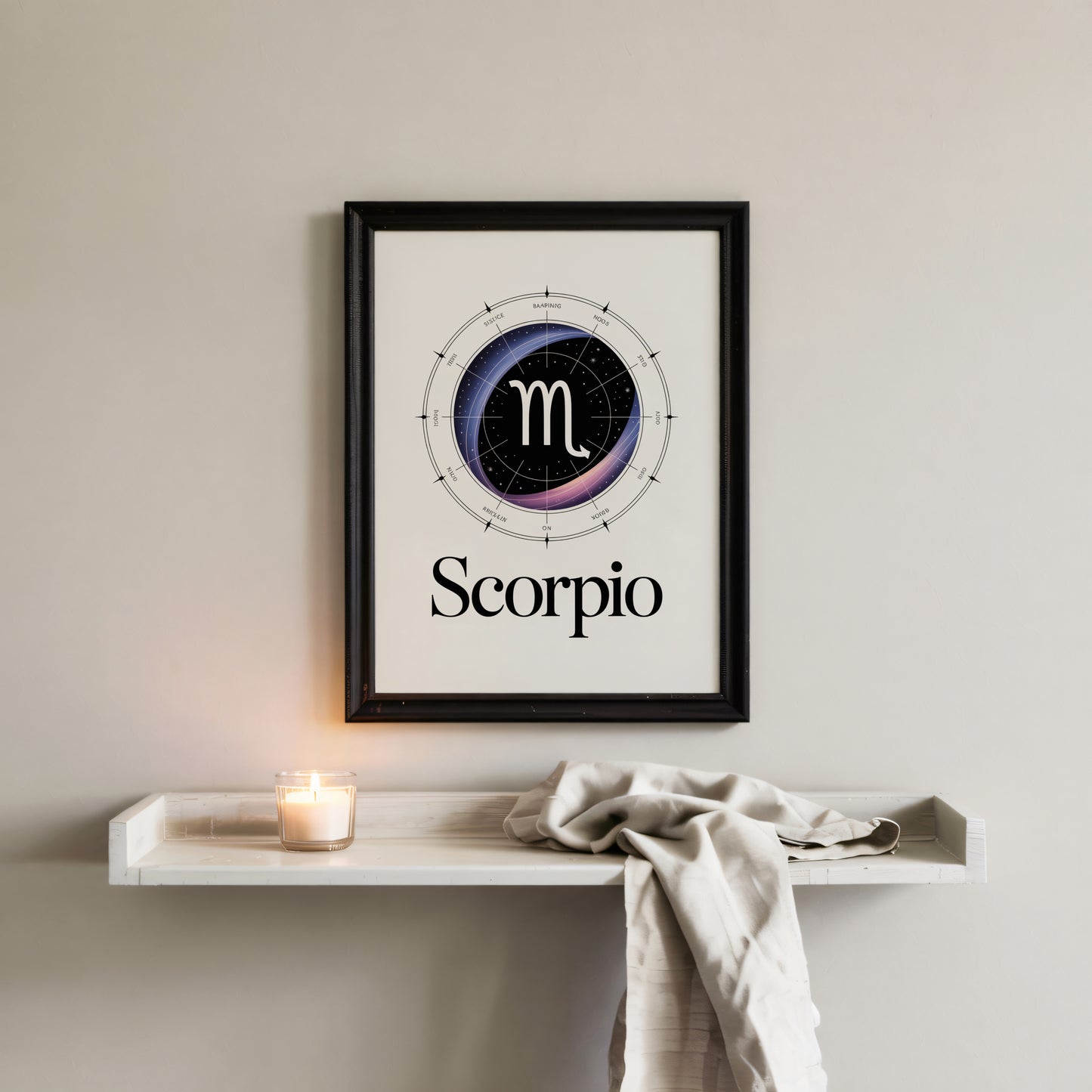 Scorpio Birth Clear Wall Art