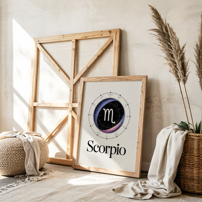 Scorpio Birth Clear Wall Art