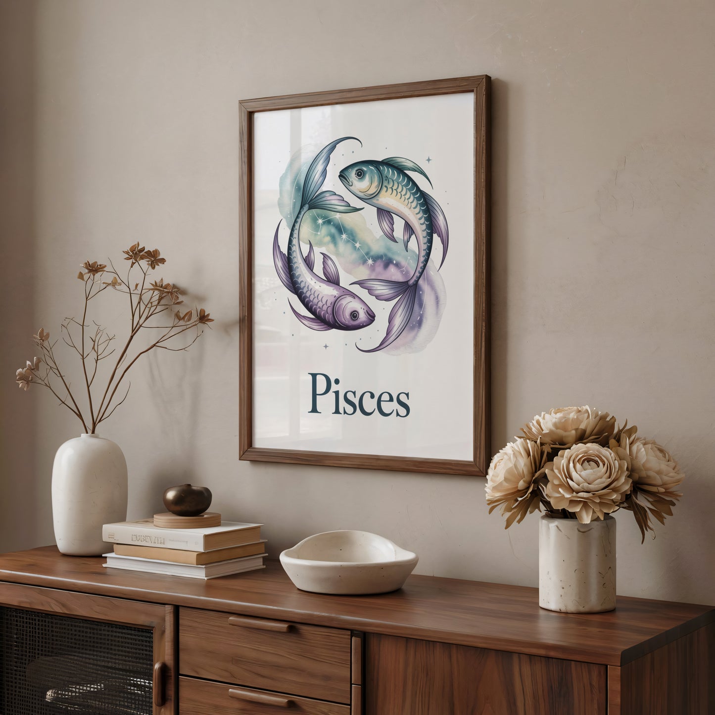 Pisces Earth Wall Art
