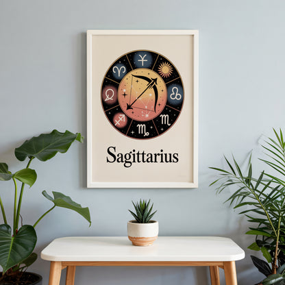 Sagittarius Circular Wall Art