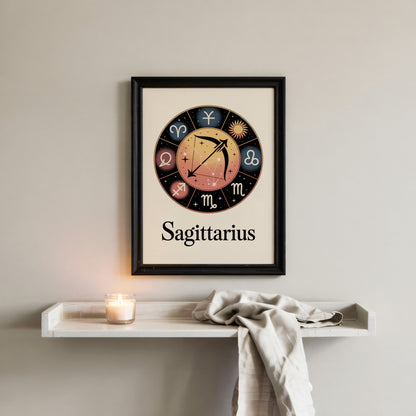 Sagittarius Circular Wall Art