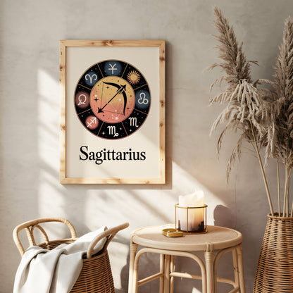 Sagittarius Circular Wall Art