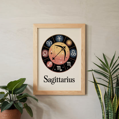 Sagittarius Circular Wall Art