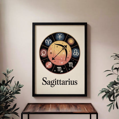 Sagittarius Circular Wall Art