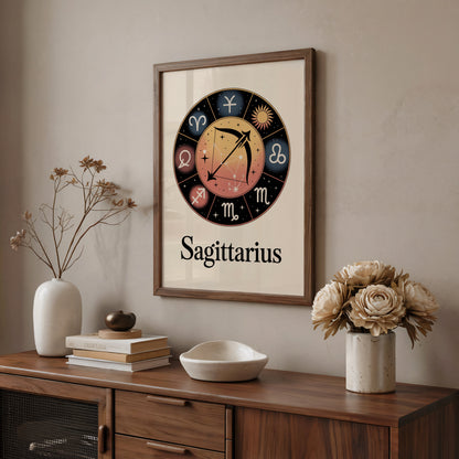 Sagittarius Circular Wall Art