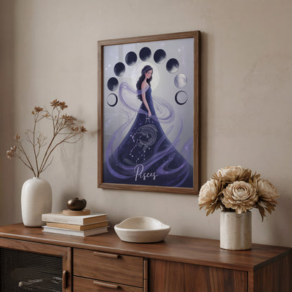 Pisces Lunar Wall Art