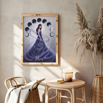 Pisces Lunar Wall Art