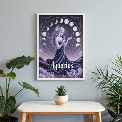 Aquarius Lunar Wall Art