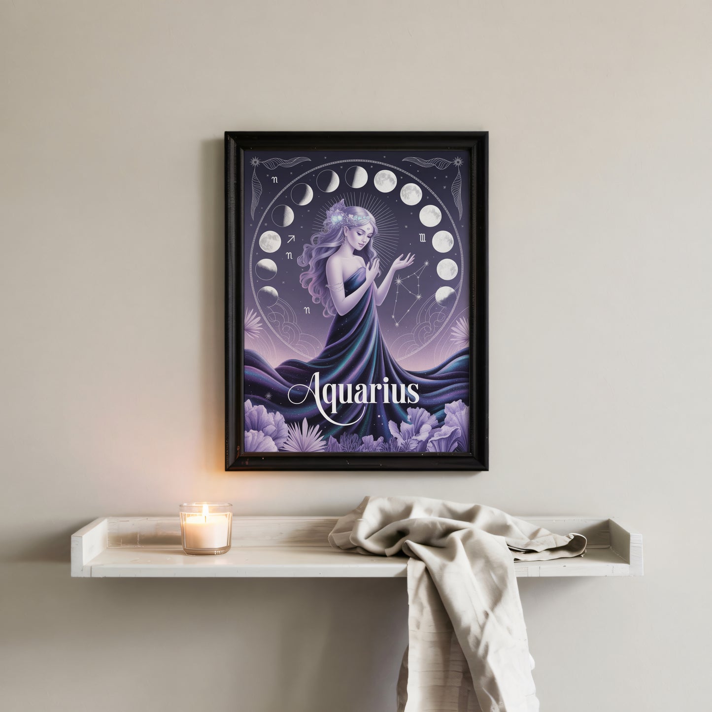 Aquarius Lunar Wall Art