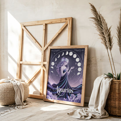 Aquarius Lunar Wall Art