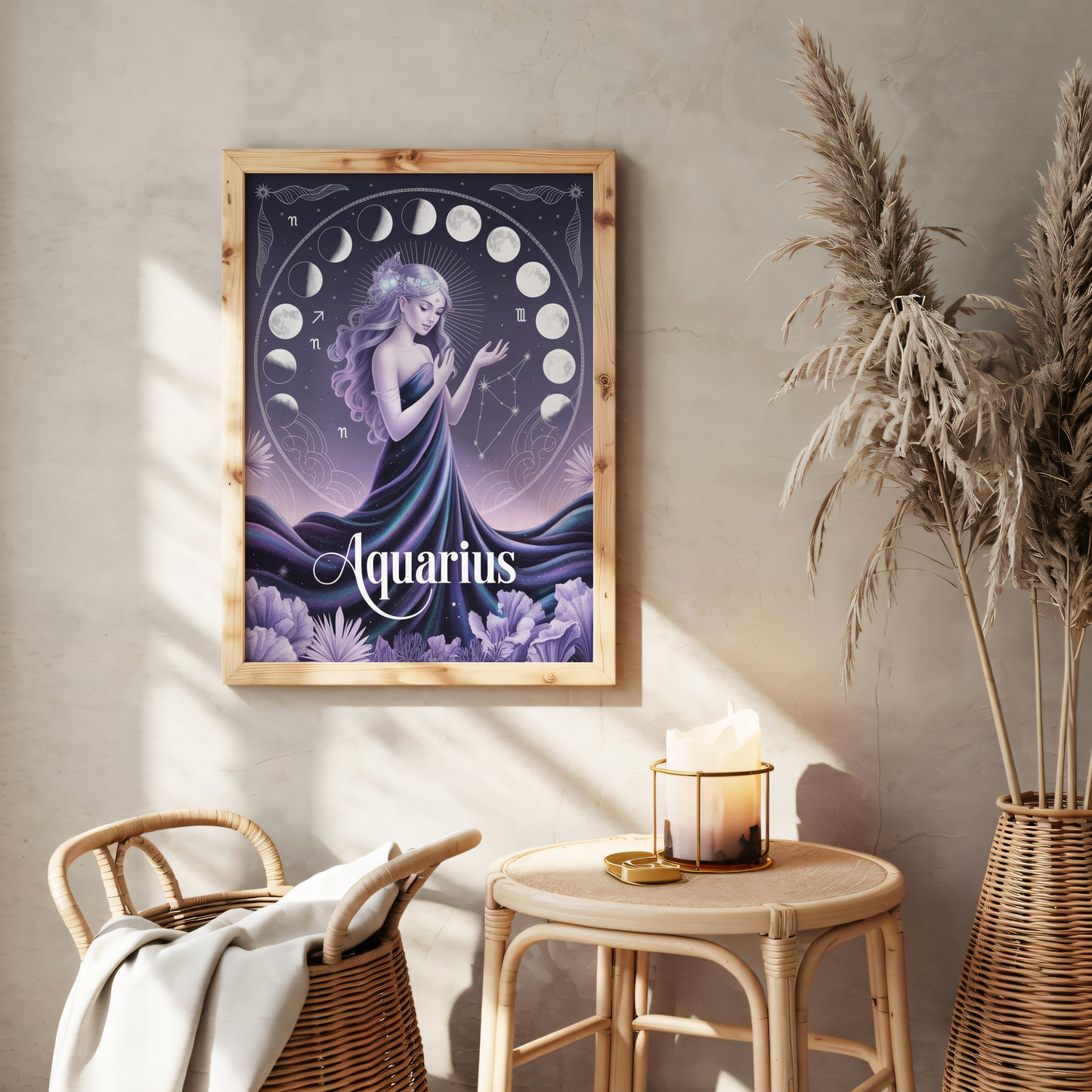 Aquarius Lunar Wall Art