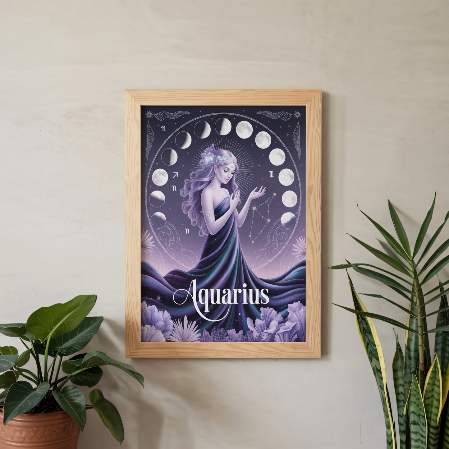 Aquarius Lunar Wall Art