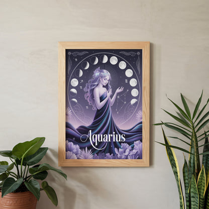Aquarius Lunar Wall Art