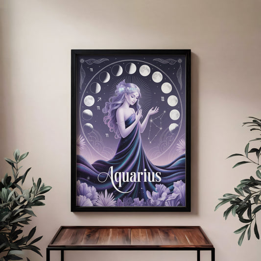 Aquarius Lunar Wall Art