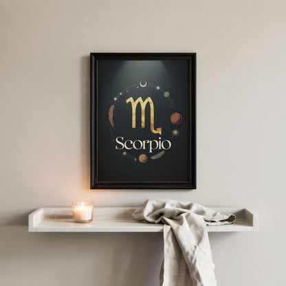 Scorpio High Contrast Wall Art