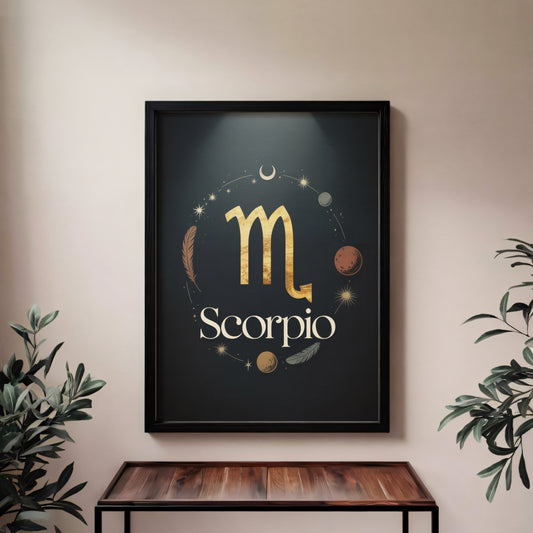 Scorpio High Contrast Wall Art