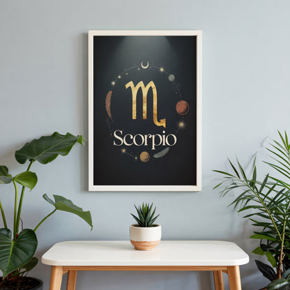 Scorpio High Contrast Wall Art
