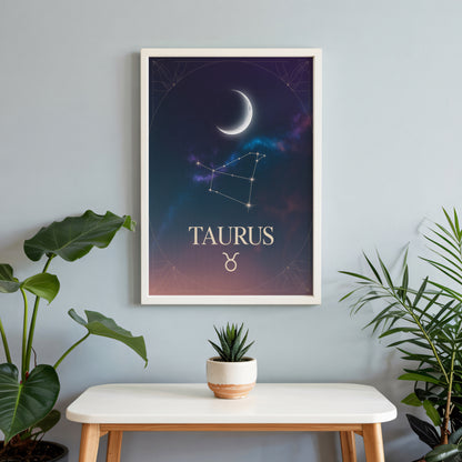 Taurus Edge Moon Wall Art